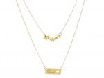 Golden necklace k14 with stars  ( code S252088)
